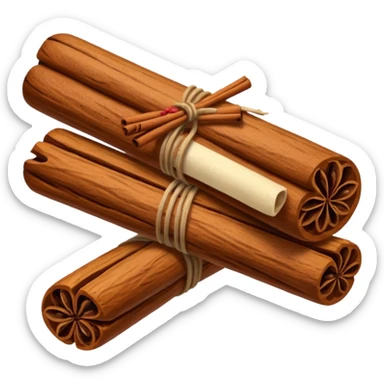 nutmeg and cinnamon sticks together sticker