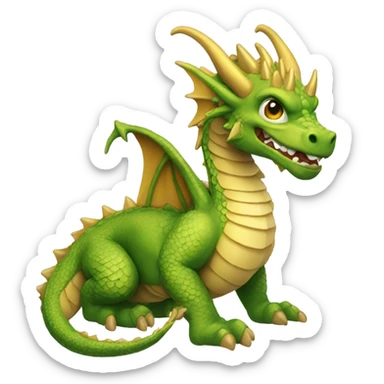 Dragon doré machand sticker