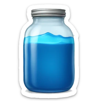 Jar with Blue liquide  sticker
