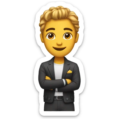 proud and try to show off sticker