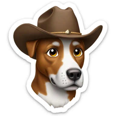 Dog cowboy sticker