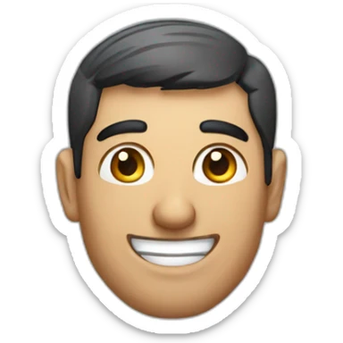 baled head guy armenian, smiling sticker