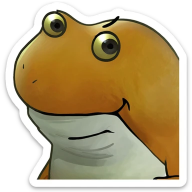 goldfish with funny face, goofy expression sticker