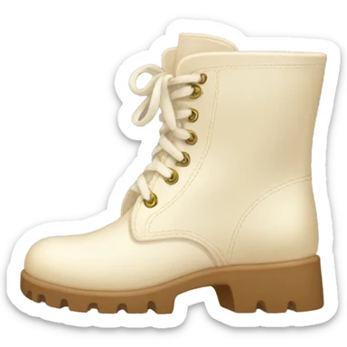 Cream colored boots sticker