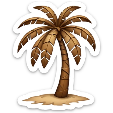 broken palm tree sticker