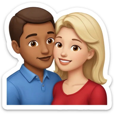 Husband and wife kissing sticker