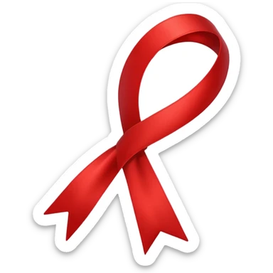 red ribbon sticker