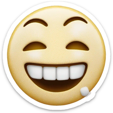 smiley face with white sugar on nose sticker