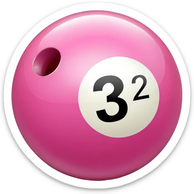 pink billiard ball with the number 23 sticker