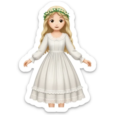 cottagecore dress sticker