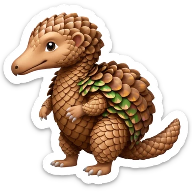 Pangolin with Hawaiian shirt sticker