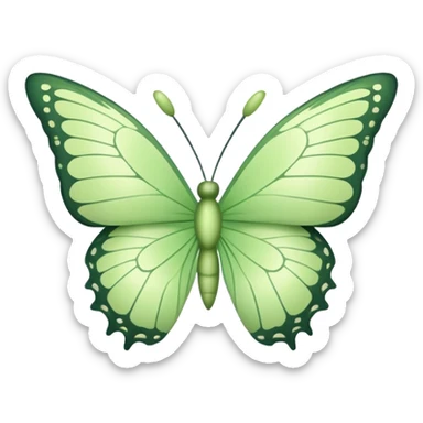 matcha green pastel butterfly sticker