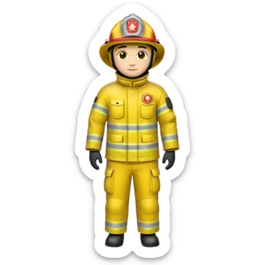 yellow Firefighter Suit no human sticker