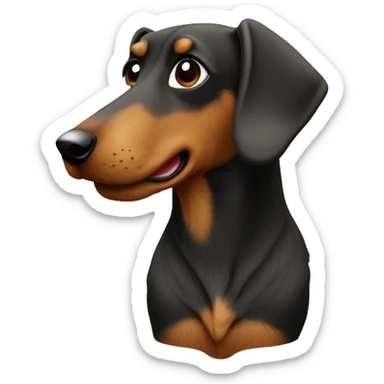 Dackel mit weihnchtsdeko sticker