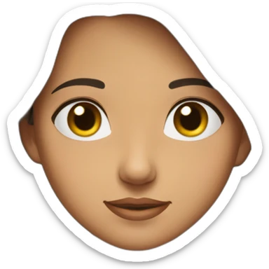 fille brune qui lève les yeux au ciel sticker