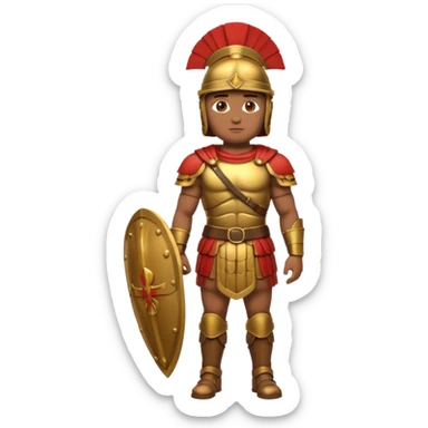 emoji de soldado romano alto y fuerte cuerpo entero sticker