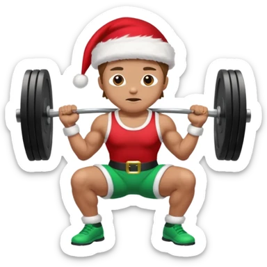 christmas weightlifting
 sticker