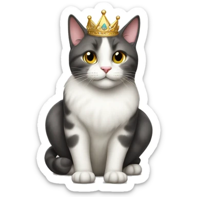 Cat with priencess sticker
