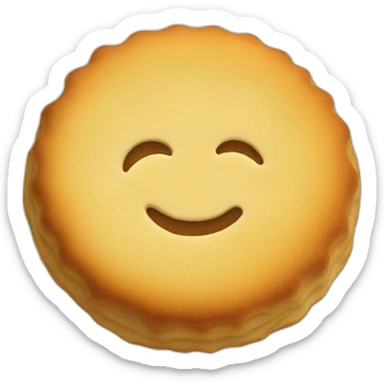 round biscuit sticker