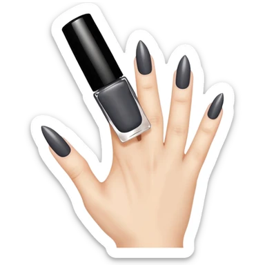 Christian Louboutin dark grey nail polish  sticker