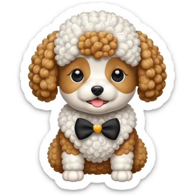 toy poodle dog sticker