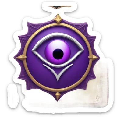 spell book that's purple with evil eye in the middle sticker