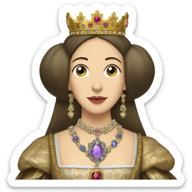 Queen Catherine of Aragon, detailed pretty sticker