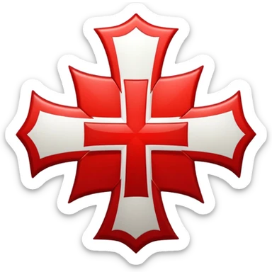 the red cross of the knights templar sticker