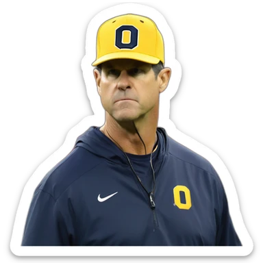 jim harbaugh looking at ohio state play calls sticker