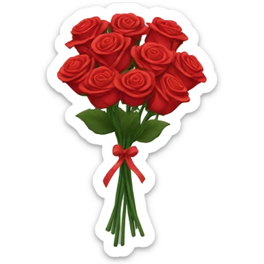 a bouquet of roses sticker
