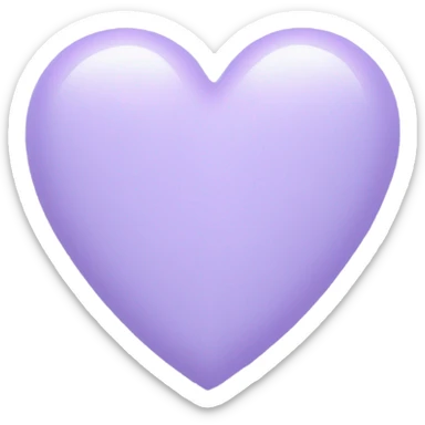 Pastel lavender heart  sticker