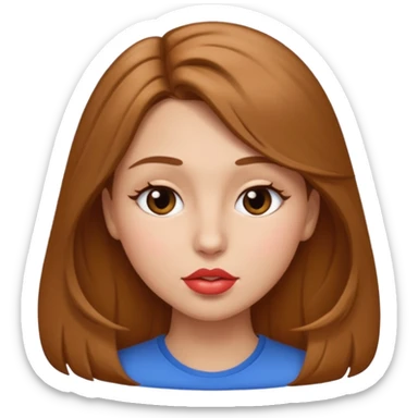 👩🏻‍❤️‍💋‍👩🏼 but light brown hair sticker