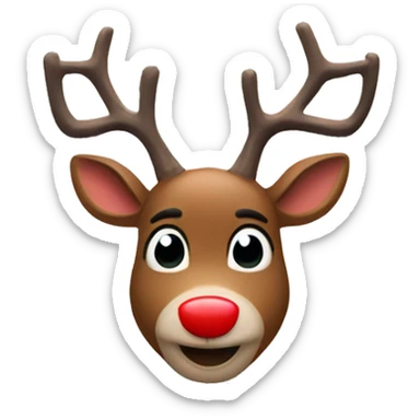 Rudolph red nosed reindeer sticker