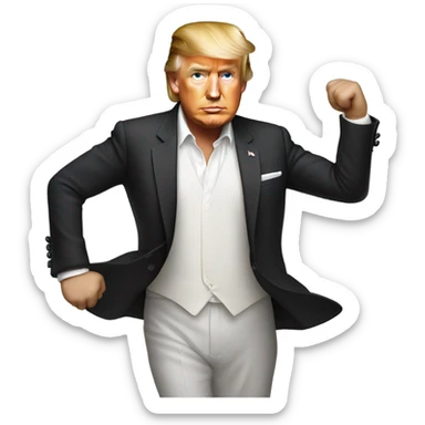 Donald Trump as a male dancer sticker