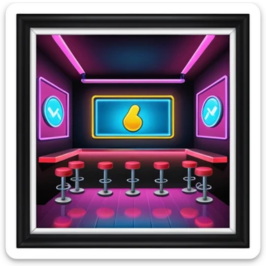 nightclub wtihout people sticker