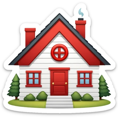 house with cancel slash circle over top sticker