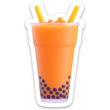 Bubble tea with tapioca pearls sticker