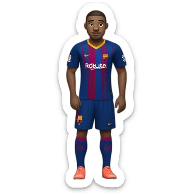 Real Down symdrome barcelona fc player sticker