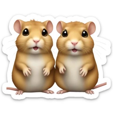 Gerbil friends sticker