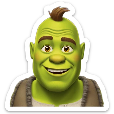 Shrek avec du maquillage  sticker