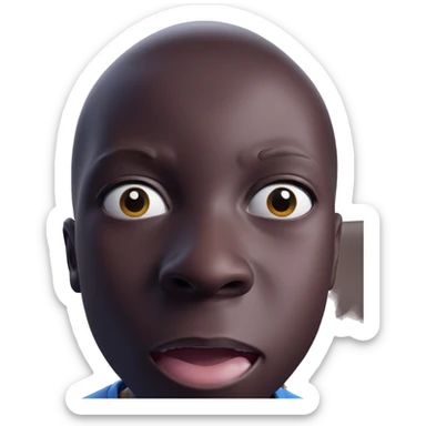 boy with open mouth sticker