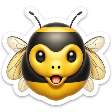 Bumble bee with drool coming out mouth sticker