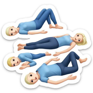 A croud of people dead on the floor sticker