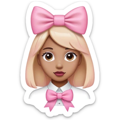 Moño rosado sticker