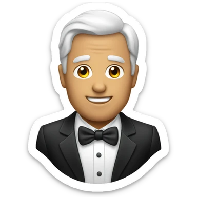 Man with a tux sticker