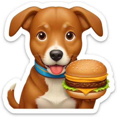 Dog eating McDonald’s  sticker