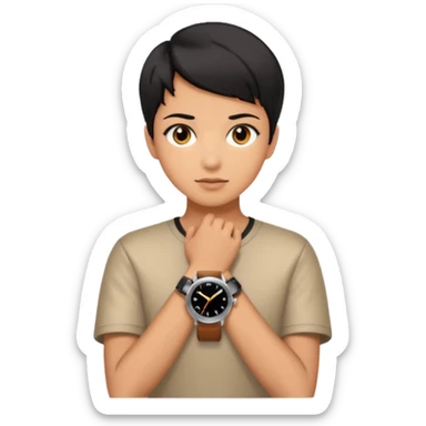 future Explorer with futuristic watch sticker