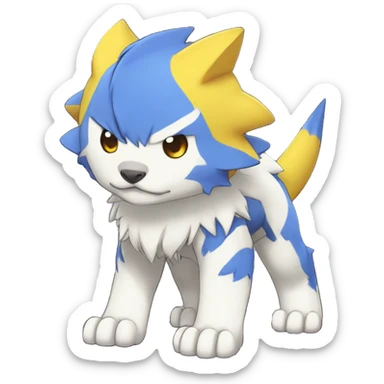 cute kawaii cool edgy Digimon-Fakemon-animal full body sticker
