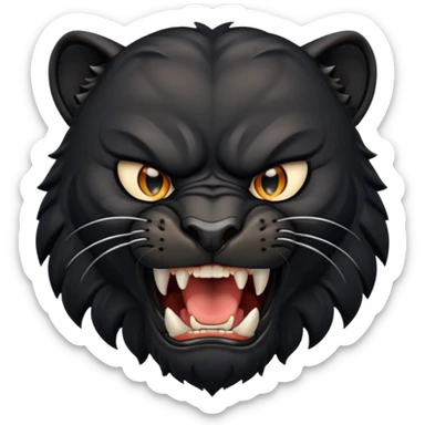 angry panther animal sticker