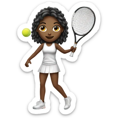 tennis girl  sticker